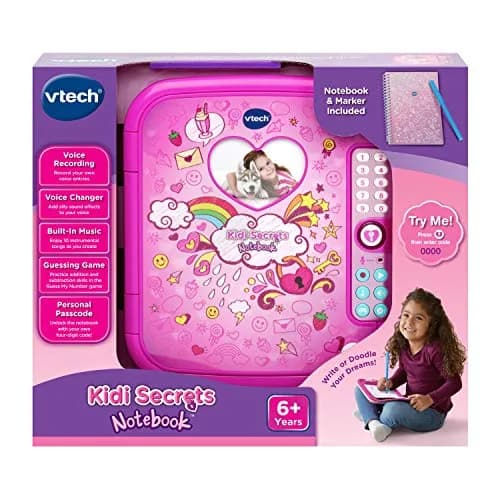VTech Kidi Secrets Notebook, Pink | Passcode-Protected Kids Journal with Voice & Music thumbnail 7
