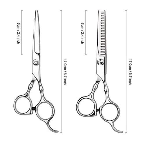 Himart Professional Hair Cutting Scissors Set with Comb and Case | 7-Piece Silver Kit for Home & Salon Use thumbnail 5