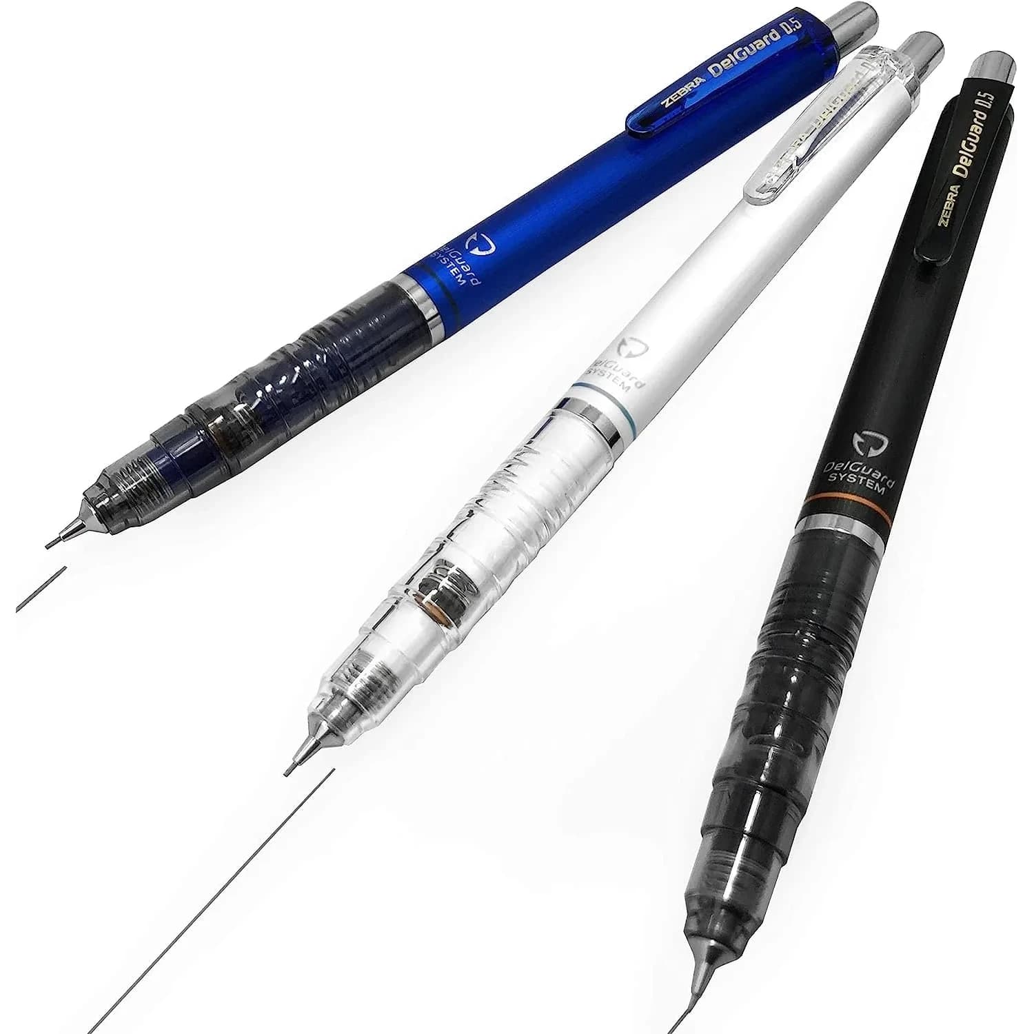 Zebra Delguard Mechanical Pencils HB 0.5mm 3-Pack | Reliable Lead Protection - main product image