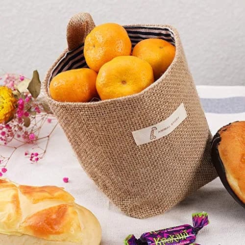 sansheng 4 Pack Wall Hanging Storage Bags Foldable Linen Organizer (3.93 x 3.93 x 5.31 inches) | Washable & Convenient thumbnail 7