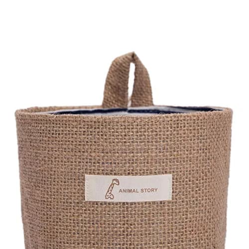 sansheng 4 Pack Wall Hanging Storage Bags Foldable Linen Organizer (3.93 x 3.93 x 5.31 inches) | Washable & Convenient thumbnail 8