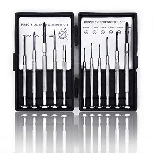 KALIM Mini Precision Screwdriver Set | 11 Sizes for Electronics & Watches, Durable Alloy Steel, Compact Carry Case thumbnail 1