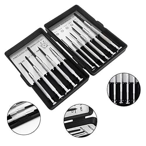 KALIM Mini Precision Screwdriver Set | 11 Sizes for Electronics & Watches, Durable Alloy Steel, Compact Carry Case thumbnail 2