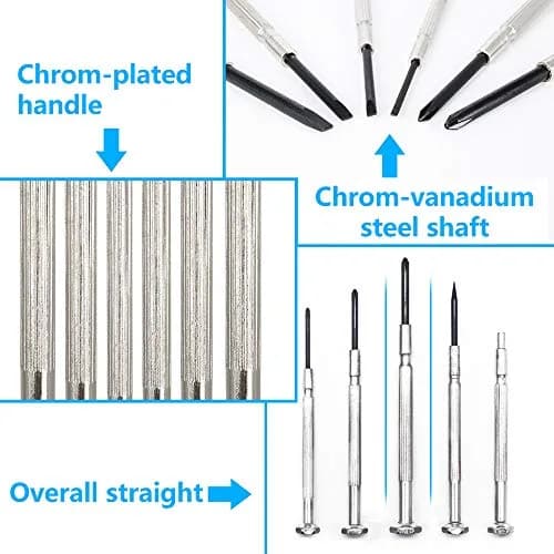 KALIM Mini Precision Screwdriver Set | 11 Sizes for Electronics & Watches, Durable Alloy Steel, Compact Carry Case thumbnail 3