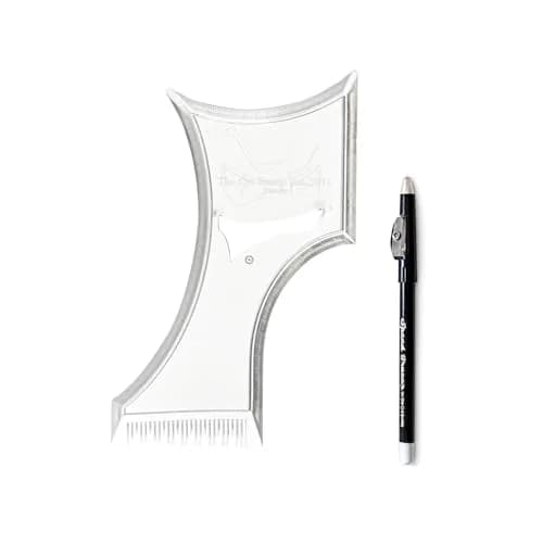 The Cut Buddy PLUS Beard Shaping Tool Clear Template with Built-in Comb and Bonus Pencil | Designed for Larger Heads thumbnail 1