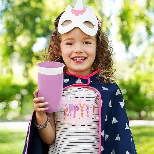 Munchkin Miracle 360˚ Spill Proof Sippy Cups for Toddlers 1-3, 10oz | Spoutless, Spill-Free Transition Cup thumbnail 2