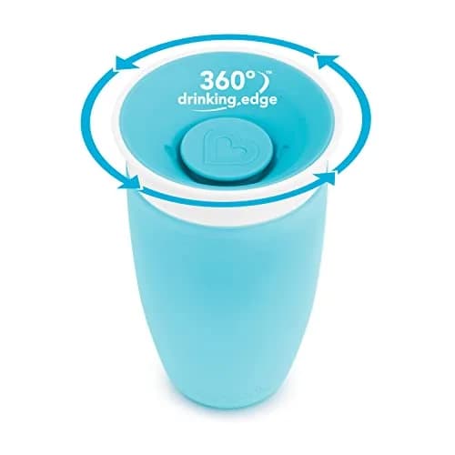 Munchkin Miracle 360˚ Spill Proof Sippy Cups for Toddlers 1-3, 10oz | Spoutless, Spill-Free Transition Cup thumbnail 3