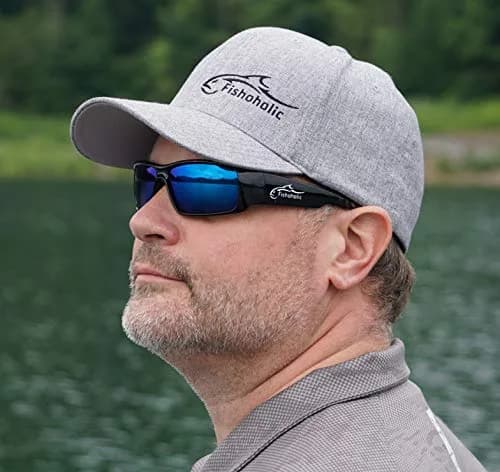 Fishoholic Polarized Fishing Sunglasses Blue Mirror Lens 120mm Arm | UV400 Protection thumbnail 3