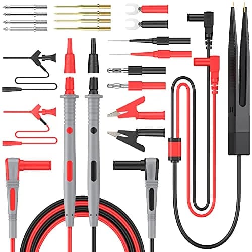 Proster Multi Test Leads Kit - Electrical Multimeter Test Lead Probes | CAT III 1000V, 20A, 3ft Silicon Leads thumbnail 1