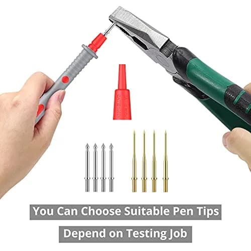 Proster Multi Test Leads Kit - Electrical Multimeter Test Lead Probes | CAT III 1000V, 20A, 3ft Silicon Leads thumbnail 4