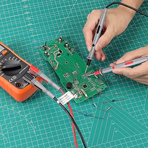 Proster Multi Test Leads Kit - Electrical Multimeter Test Lead Probes | CAT III 1000V, 20A, 3ft Silicon Leads thumbnail 8