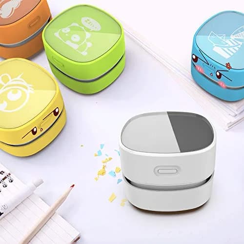 ODISTAR Mini Desktop Vacuum Cleaner White USB Charging | Powerful 1000Pa Suction, 400 Min Runtime thumbnail 4