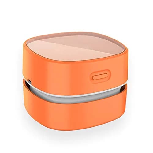 ODISTAR Mini Desktop Vacuum Cleaner Orange | Cordless, 360° Rotatable, 400 Min Runtime thumbnail 1