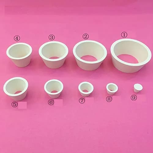SUCOHANS 9-Piece Rubber Buchner Funnel Adapter Cones Set, 10mm-83.4mm Wide End Diameter | Laboratory Filtration Funnel for Vacuum Filtration thumbnail 1