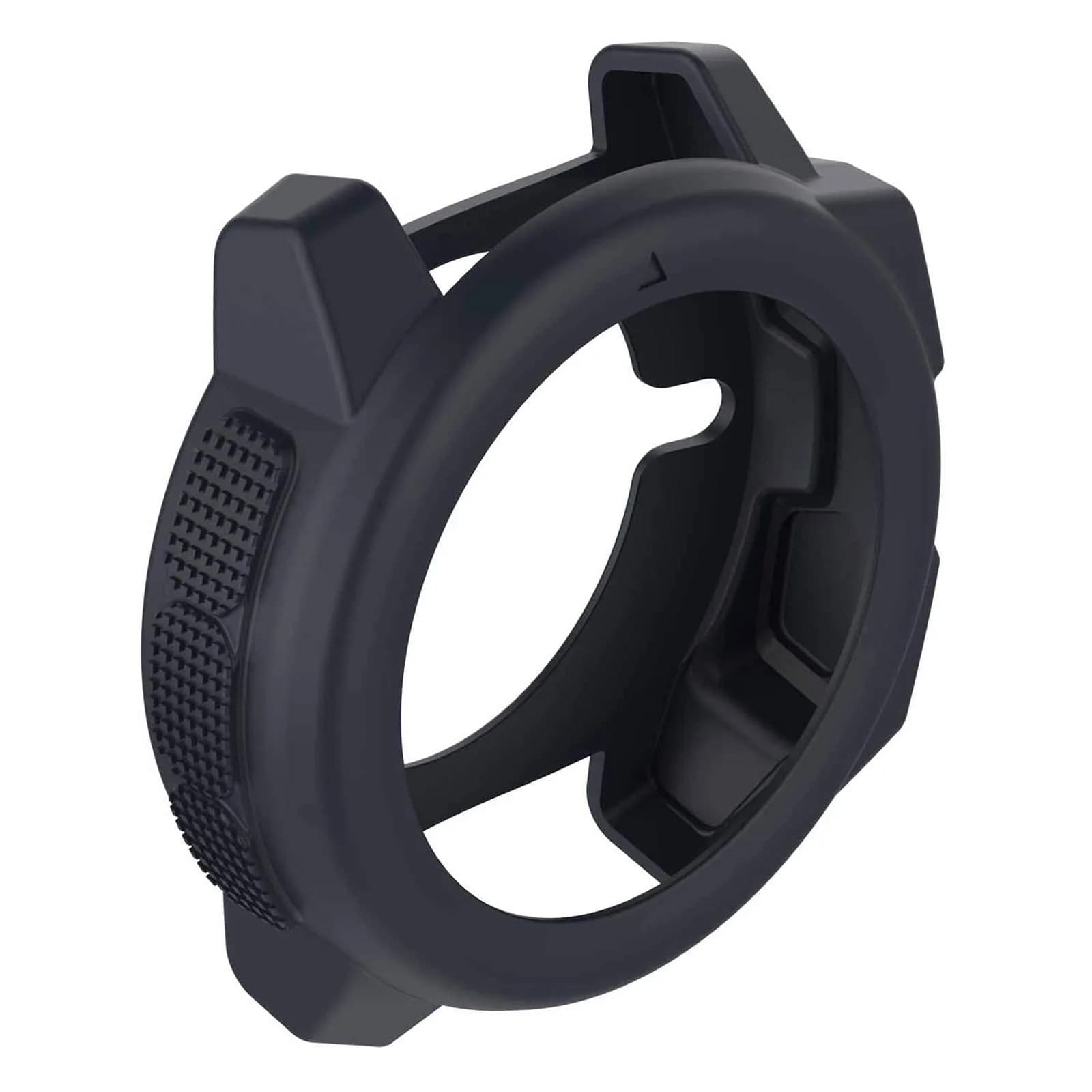 LICHIFIT Soft Silicone Protector Case for Garmin Instinct Smart Watch | Sport Theme, Solid Pattern — navy blue
