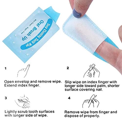songfir Mint-Flavored Oral Finger Wipes 50 Pcs | Teeth Whitening Tool thumbnail 2