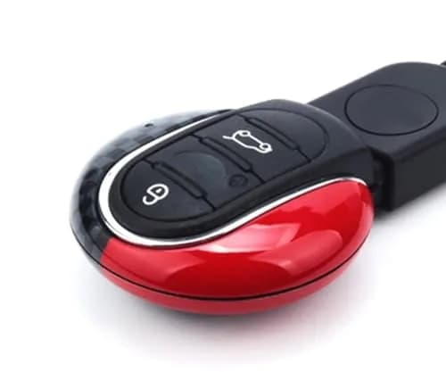 iJDMTOY JCW Style Red Key Cap Shell for MINI Cooper F55/F56/F57/F54/F60 Smart Key Fob | Direct Fit ABS Plastic thumbnail 5