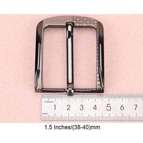 McFanBe Single Prong Square Belt Buckle | 38-40 mm (1.5 in) Grey Alloy Replacement Buckle thumbnail 5