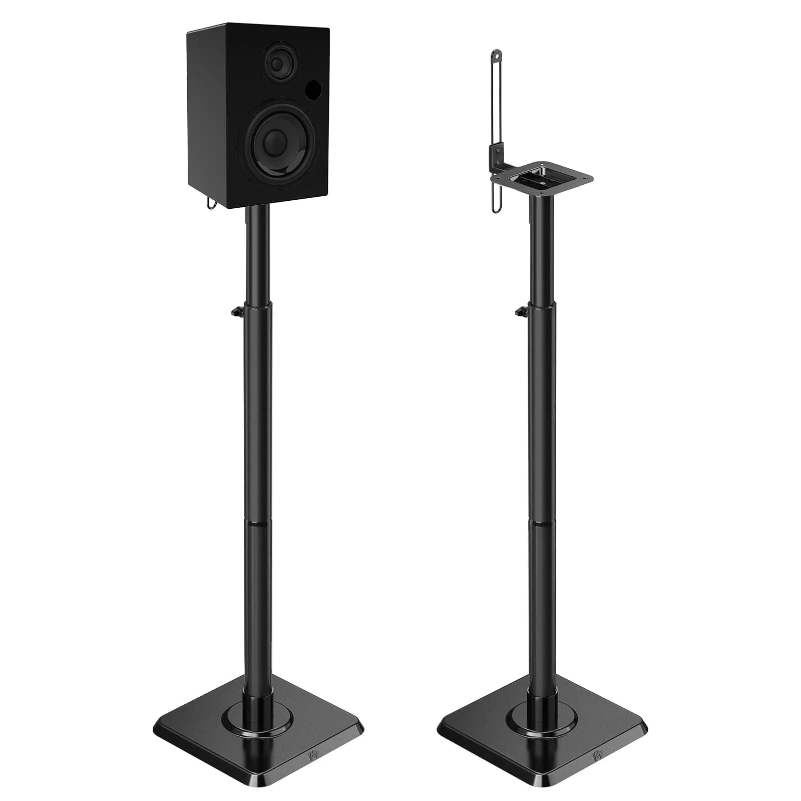 Mounting Dream Height Adjustable Speaker Stands for Bookshelf Speakers | 102cm (40") Max Height, 5kg (11lb) Capacity, Set of 2