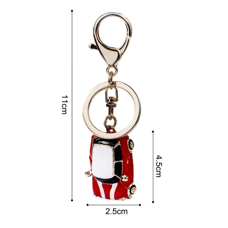 RK Gifts Mini Style Car Keychain Keyfob Gift Rhinestone White | Light & Elegant thumbnail 4