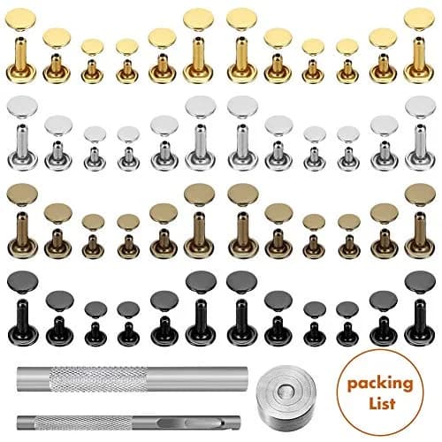 Selizo Leather Rivet Set 480 Pieces | Assorted Colors & Sizes for Leather Craft thumbnail 2