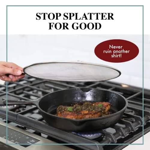 BergKoch 15 Inch Stainless Steel Splatter Screen | Fits All Pans, Dishwasher Safe thumbnail 8