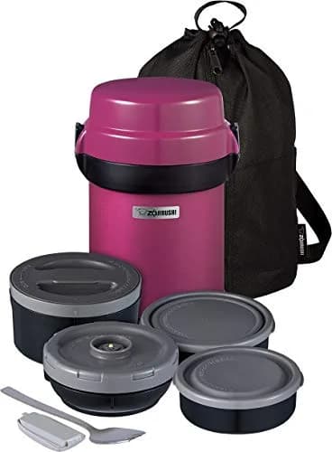 Zojirushi Mr. Bento Stainless Lunch Jar 41 Oz Plum | Vacuum Insulated Food Storage thumbnail 2