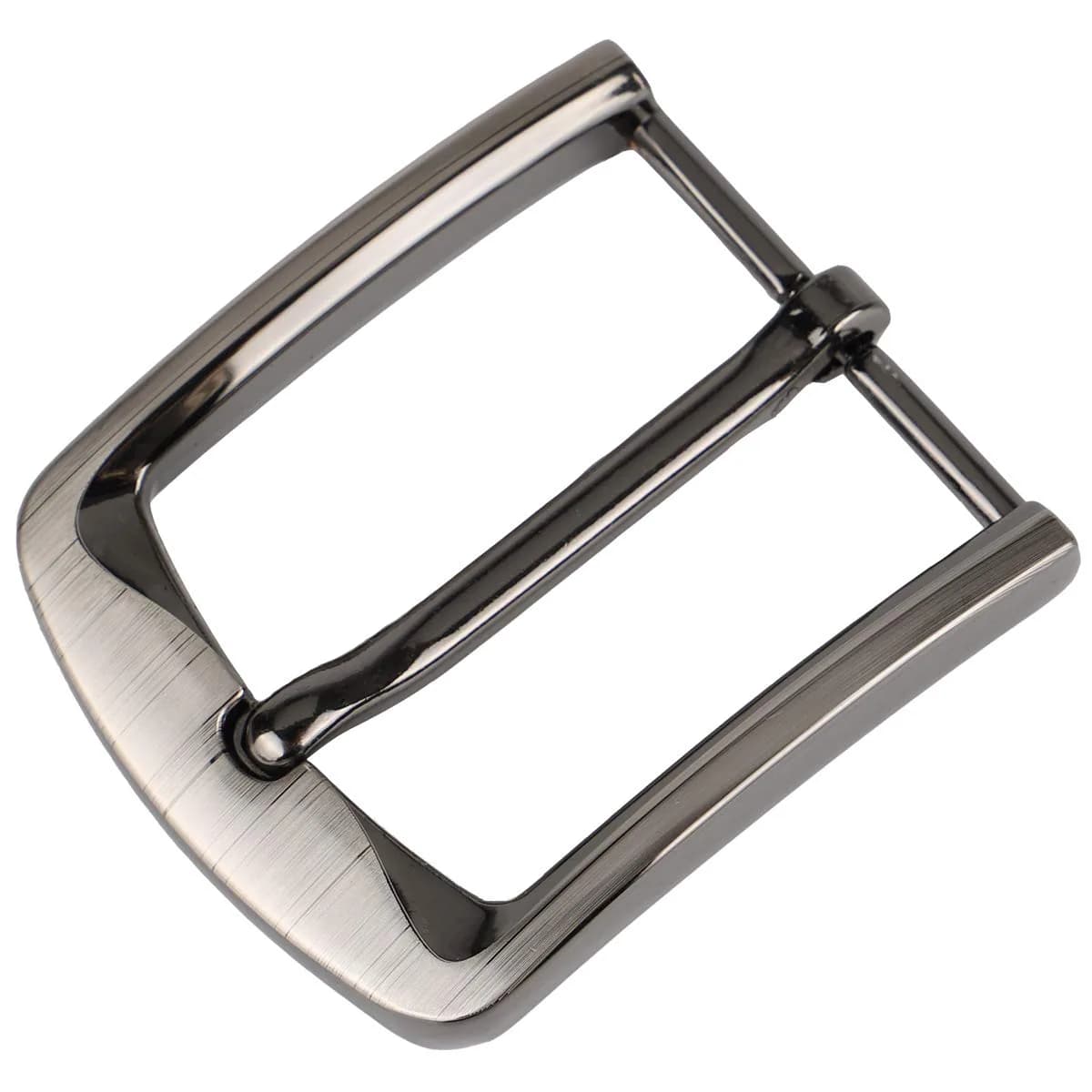 McFanBe Grey Single Prong Square Belt Buckle 3.8cm (1.5 Inches) | Replacement Buckle for Men & Women