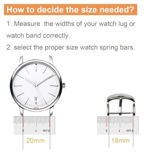 Vellsar 24mm Watch Band Pins & Tool Kit | Stainless Steel Spring Bars for Watch Bands & Buckles thumbnail 5