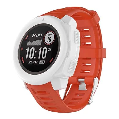 LICHIFIT Soft Silicone Protector Case for Garmin Instinct Smart Watch | Sport Theme, Solid Pattern thumbnail 2