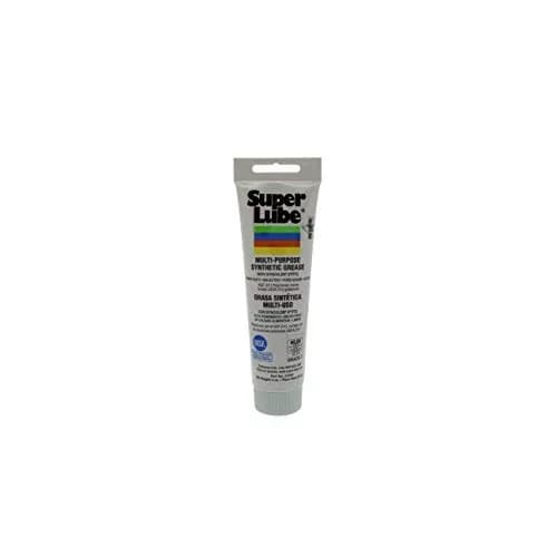 Super Lube Multi-Purpose Synthetic Grease with Syncolon - High Temperature, Water & Corrosion Resistant Grease - Workshop & Industrial Use - Food Grade - Translucent White - 3 oz (85g) Tube - Pack of 2