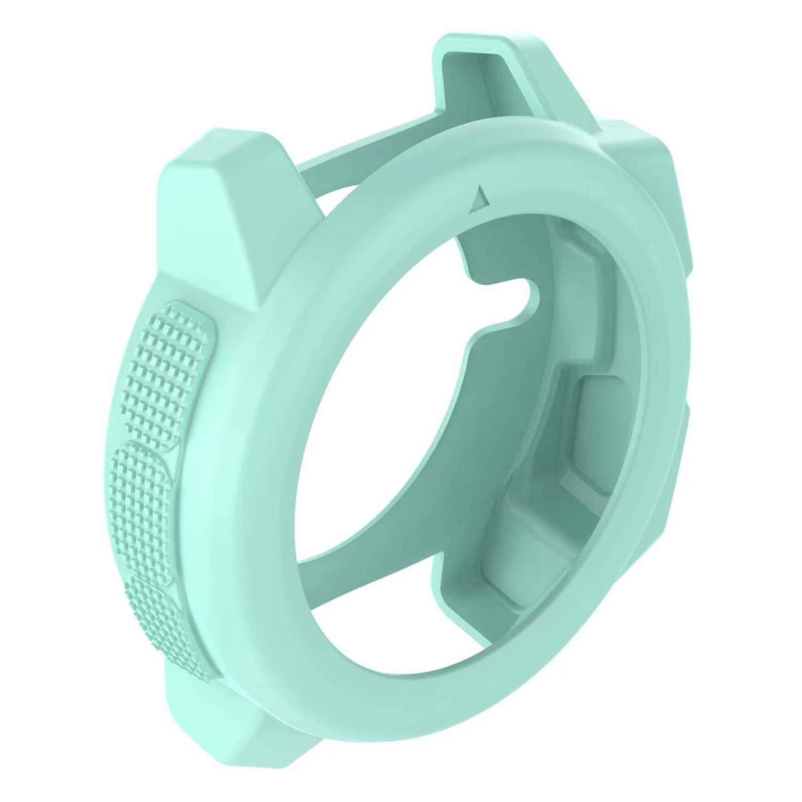 LICHIFIT Soft Silicone Protector Case for Garmin Instinct Smart Watch | Sport Theme, Solid Pattern — teal