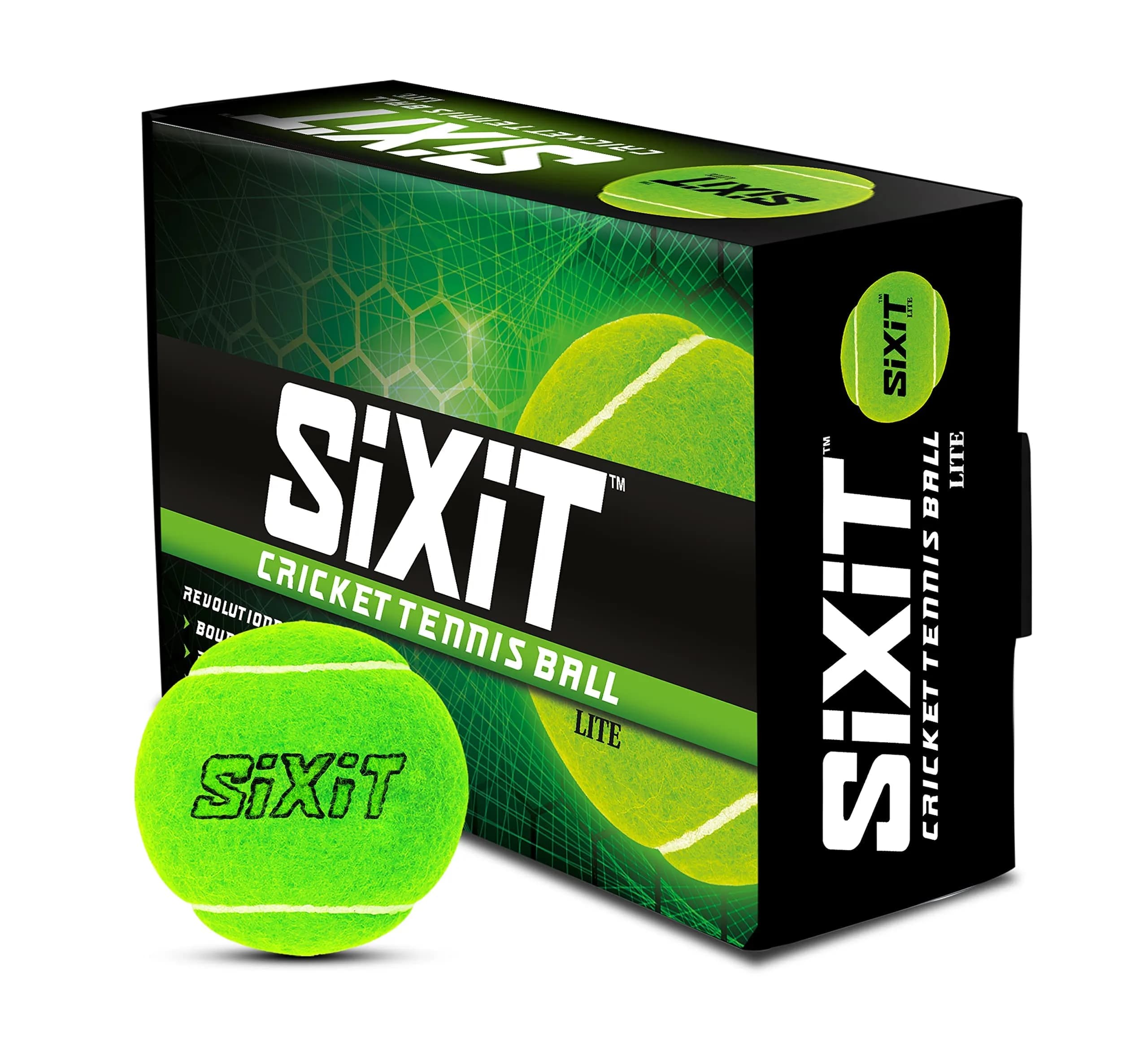 Sppartos Sixit Lite Cricket Tennis Ball 6 Pack | Durable, Consistent & High-Performance - main product image