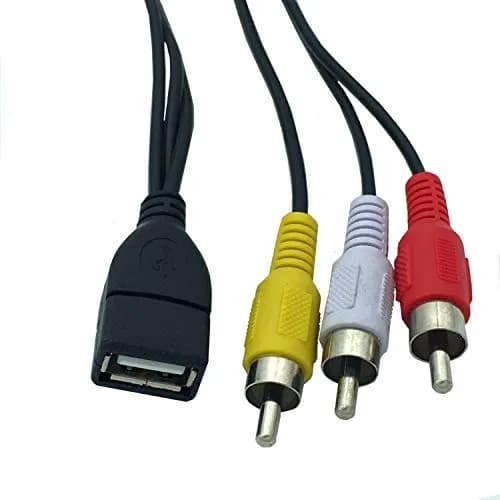 ANRANK UR20315AK USB Female to 3 RCA AV Cable 1.5m (4.9ft) | Connects AV Equipment to HDTVs thumbnail 2