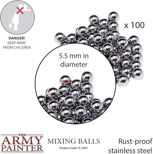 The Army Painter Mixing Balls 5.5 mm (100-Pack) | Stainless Steel Rustproof Agitators for Paint thumbnail 2