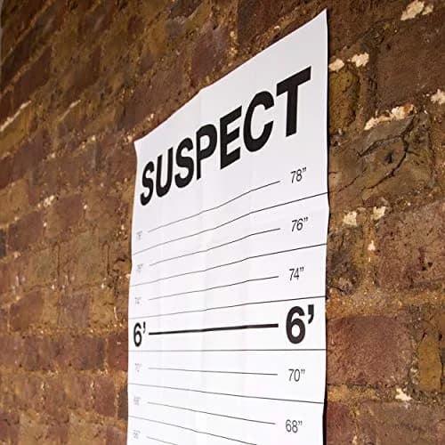 Suck UK Mugshot Height Chart & Party Props Poster with 10 Number Cards | 24 inch (61 cm) Vertical Poster thumbnail 8