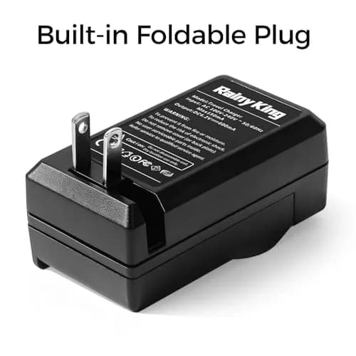 Rainy King NB-11L Battery Charger for Canon PowerShot ELPH 110 HS, 130 HS, 340 HS, 350 HS, A2300, SX400 is, A2400 is, A2500, A3500 is, A4000 is, IXS 240 HS, IXUS 285 HS | Travel Model, LCD Indicator, CE Certified thumbnail 4