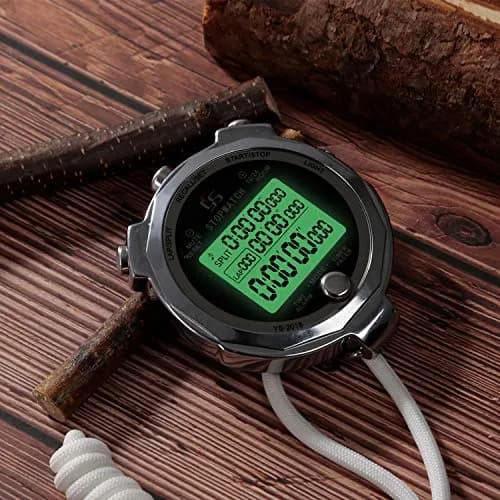 LAOPAO Metal Stopwatch 200 Lap Memory 1/1000s Accuracy with Backlight | Mute Function & Stainless Steel Build thumbnail 6
