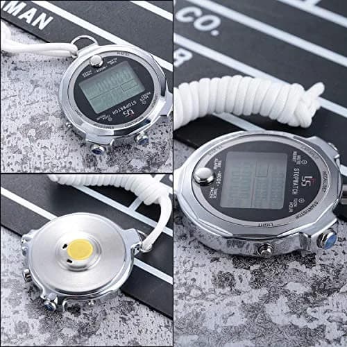 LAOPAO Metal Stopwatch 200 Lap Memory 1/1000s Accuracy with Backlight | Mute Function & Stainless Steel Build thumbnail 7