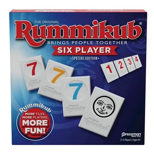 Pressman Rummikub Six Player Edition | Classic Tile Game for 2-6 Players, Ages 8+ thumbnail 1