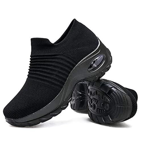 Slow Man Women's Walking Shoes Sock Sneakers Mesh Slip On Air Cushion 8 | Breathable, Lightweight & Comfortable thumbnail 1