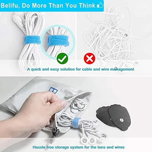 Belifu Dual Channel TENS EMS Unit 24 Modes Muscle Stimulator for Pain Relief Therapy with 10 Pads thumbnail 5