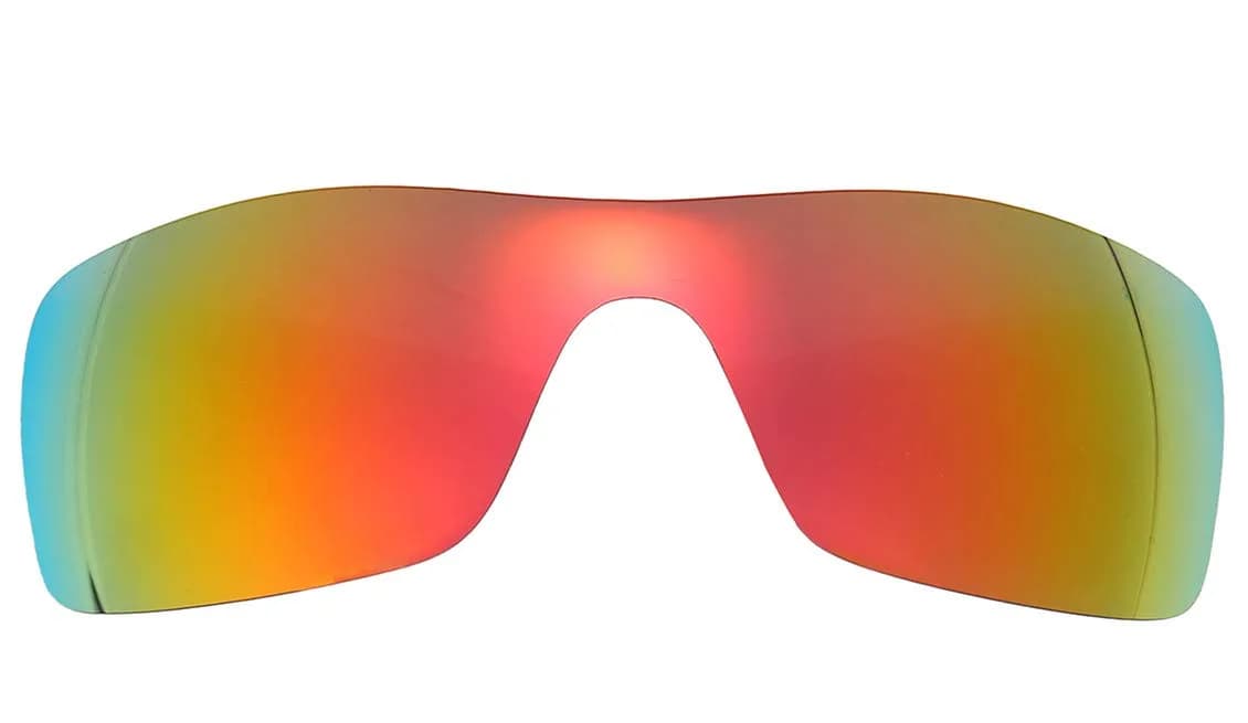 NicelyFit Polarized Replacement Lenses for Oakley Batwolf Sunglasses (Green Mirror) | UV400 & Impact Safe — Fire Red Mirror