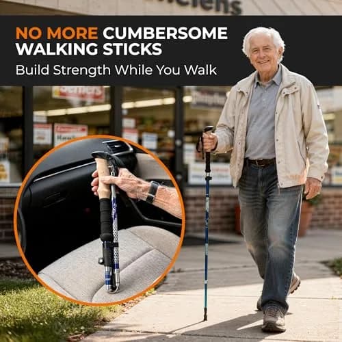 TREKOLOGY Trek-Z Hiking Trekking Poles 115–135 cm | Lightweight Aluminum Support for Men & Women thumbnail 6