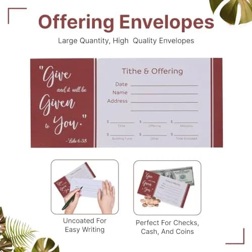 Swanson Christian Products Cash Envelopes 3x6.25 in | Faith-Inspired Tithe & Offering Pack of 100 thumbnail 3