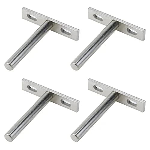 Antrader 3 Inch Floating Shelf Brackets Set of 4 | Heavy Duty Cold Rolled Steel for DIY Projects thumbnail 1