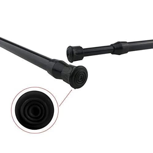 qinnsou Black 4 Pack Tension Shower Rods 40-70cm (15.7-28 Inch) | Rust-Proof Spring Steel for Bathrooms & Closets thumbnail 5