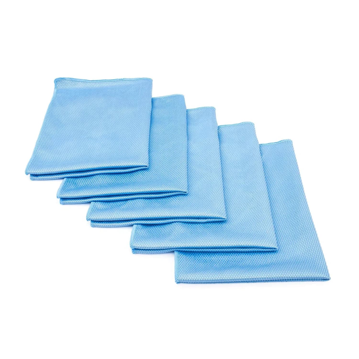 The Rag Company Diamond Weave Glass & Window Towels 40cm x 60cm (16in x 24in) | Streak-Free Shine for Mirrors & Chrome