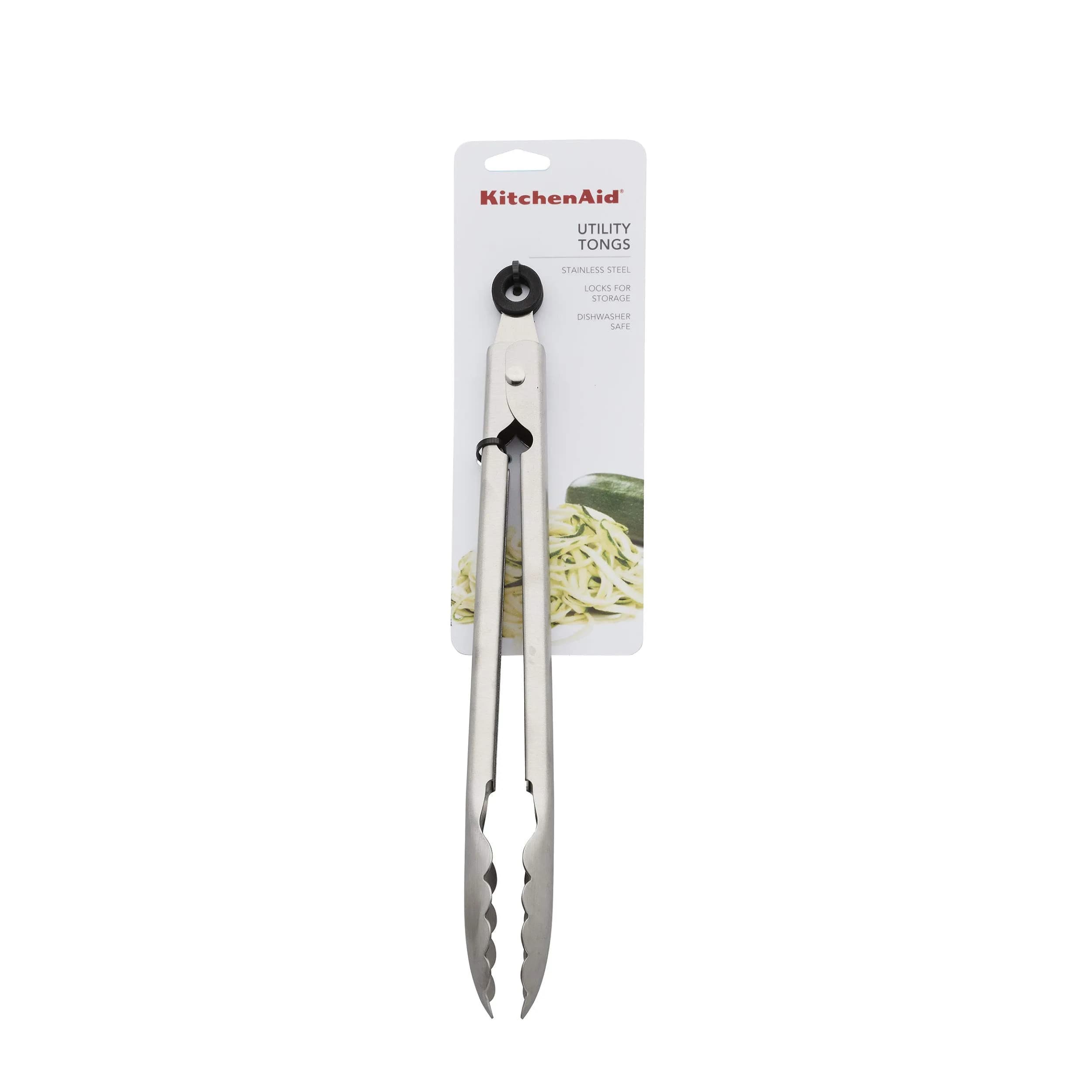 KitchenAid Stainless Steel Utility Tongs 11.6 Inches | Dishwasher Safe & Locking Mechanism thumbnail 4