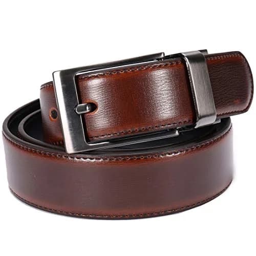 beltox fine Men's Dress Belt Leather Reversible 1.25" Wide | Formal & Casual Dual-Side Belt thumbnail 8